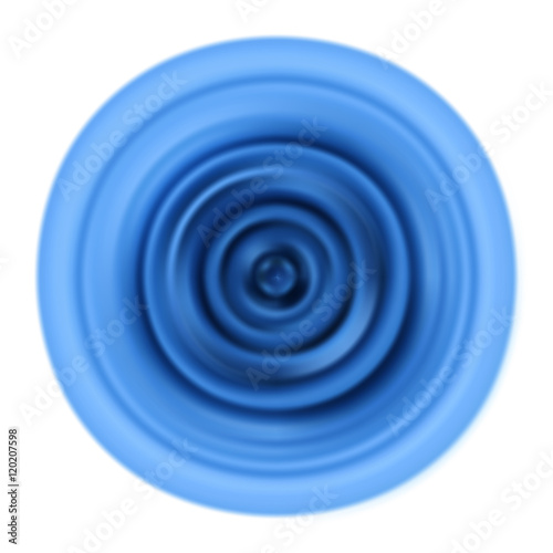 Vibrations. Blue rippled waves. Aqua membrane isolated on white background