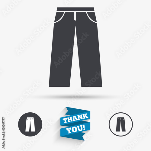 Men's jeans or pants sign icon. Clothing symbol.