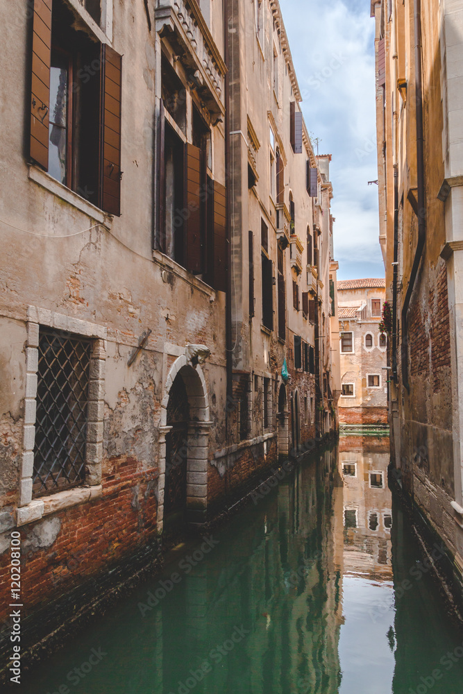 Canal and houses in Venice