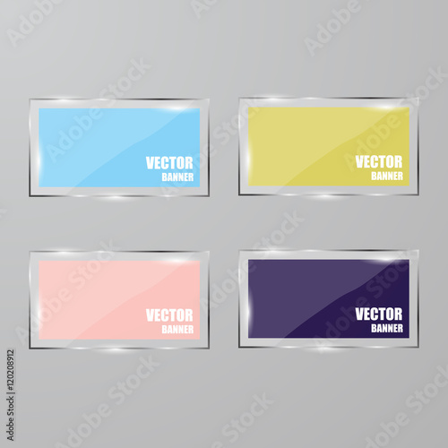 Vector infographic. banners set.Glass
