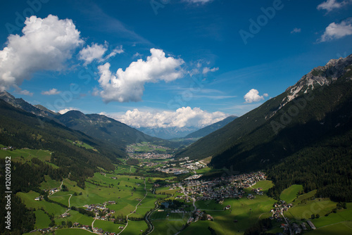 Stubaital, Tirol in Austria, bird view