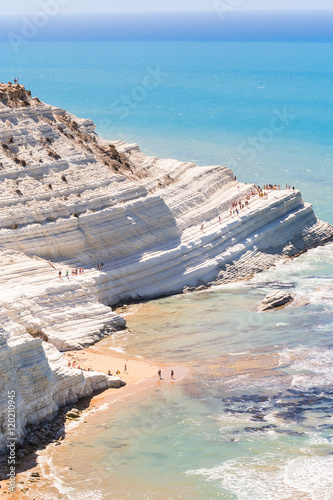 The white cliff called "Scala dei Turchi" in Sicily, near Agrige