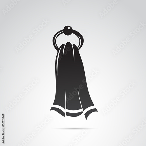 Towel icon isolated on white background. Vector art.