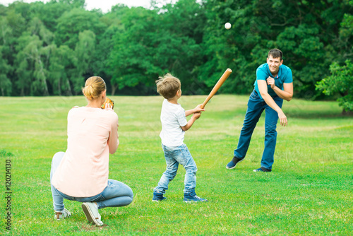 Photography Family Playing Together At Park