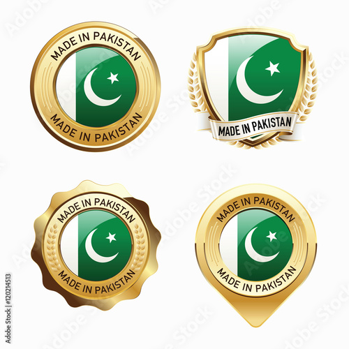 Made in Pakistan. Badges. 