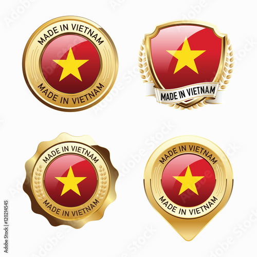 Made in  Vietnam. Badges. 
