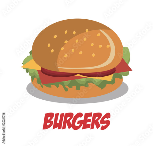 burger fast food design isolated vector illustration eps 10