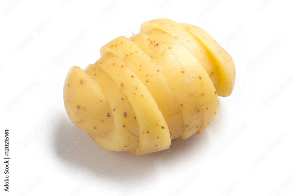 Raw Potato Sliced