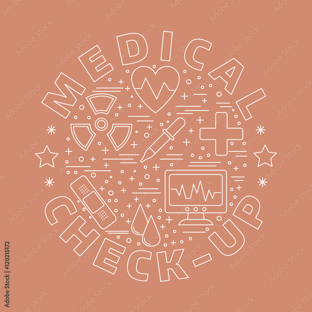 Medical diagnostic, checkup graphic design concept Medical diagnostic, checkup graphic design concept