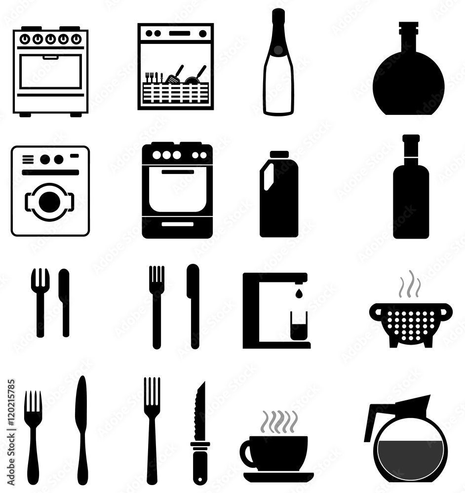 Cuisine et boisson en 16 icônes Cuisine et boisson en 16 icônes
