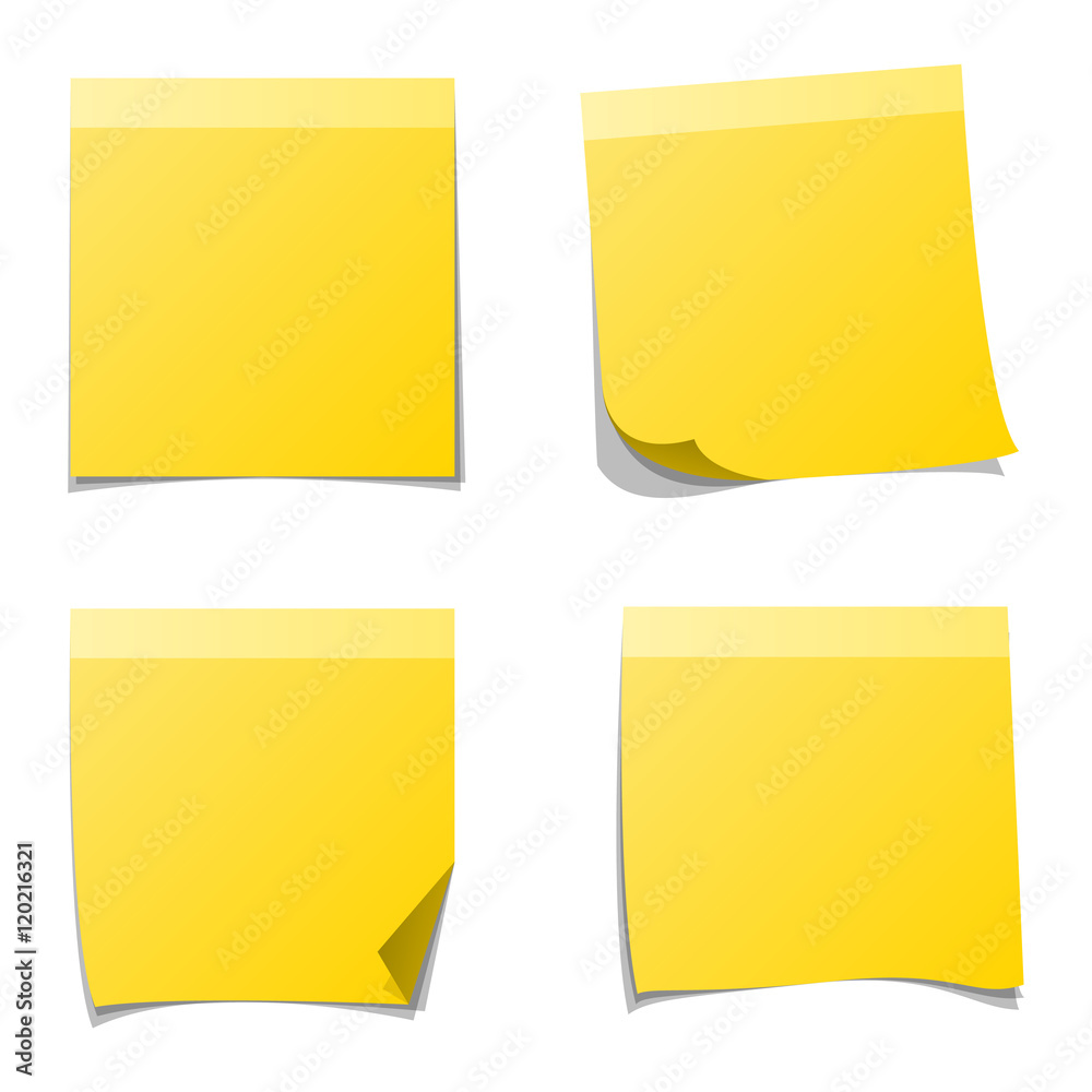 Sticker note paper vector illustration. Sticker note paper vector illustration.