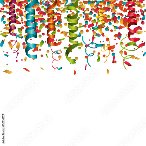 serpentine curling confetti isolated vector illustration eps 10