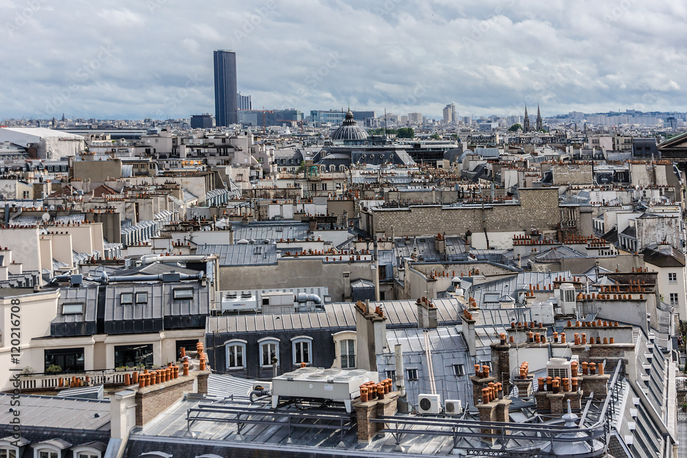 Panorama of Paris. View from Printemps store. France. Panorama of Paris. View from Printemps store. France.