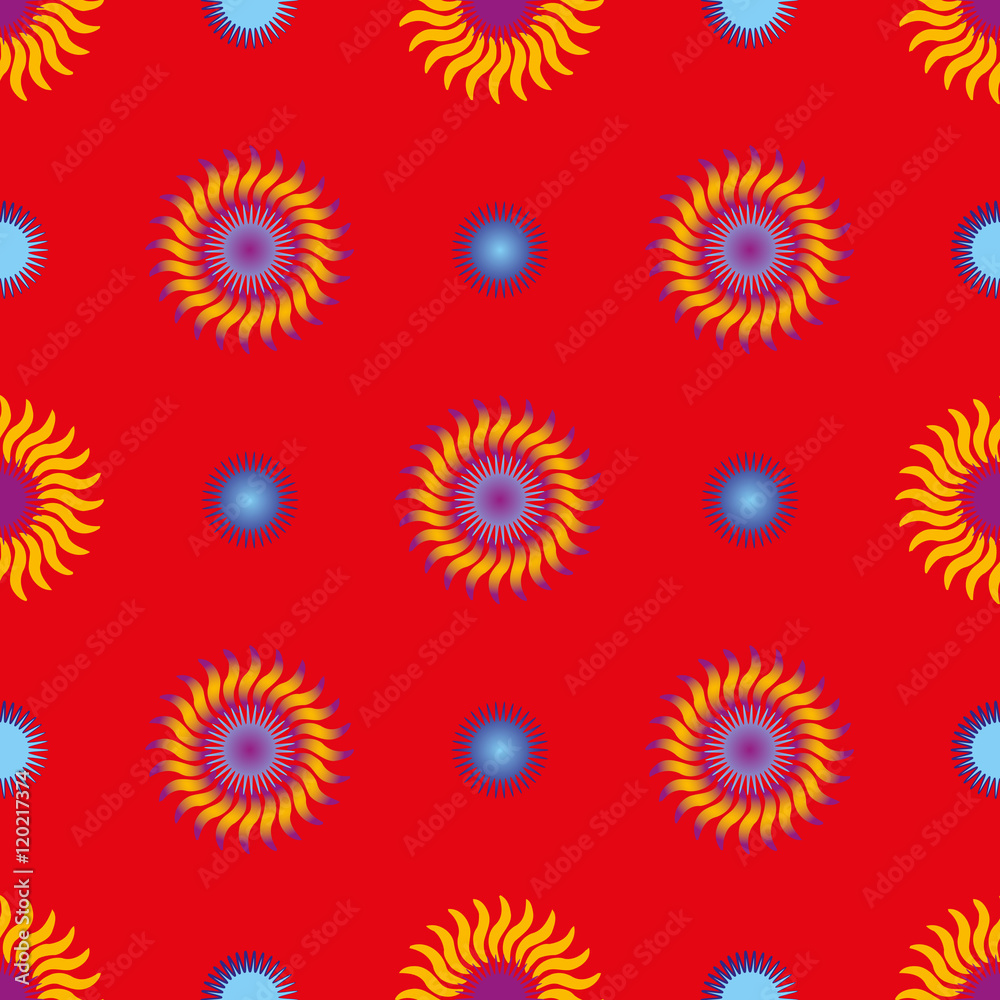 Yellow flower abstract seamless pattern Yellow flower abstract seamless pattern