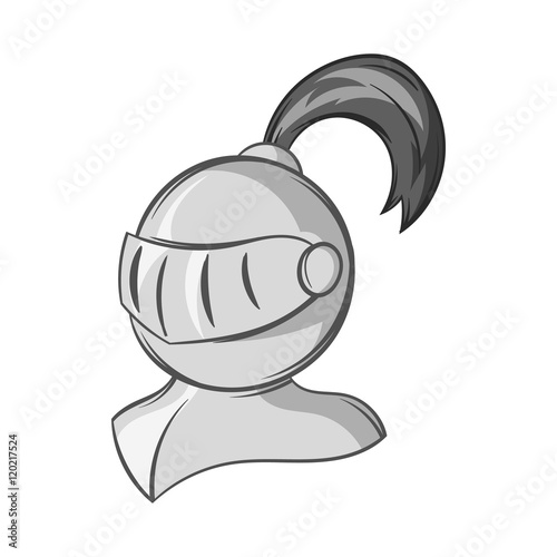 Medieval battle armor icon in black monochrome style isolated on white background. Protection symbol vector illustration