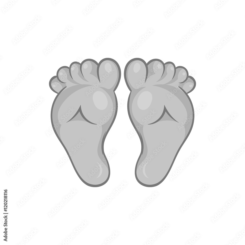 Babys legs icon in black monochrome style isolated on white background. Children symbol vector illustration Babys legs icon in black monochrome style isolated on white background. Children symbol vector illustration