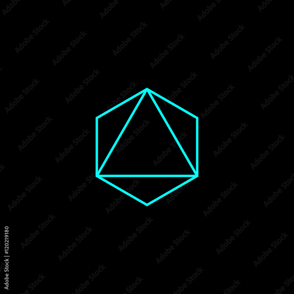 geometry minimal logo concept, hexagon vector logo template geometry minimal logo concept, hexagon vector logo template