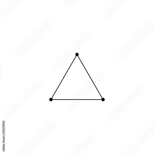 minimal black triangle vector logo design template