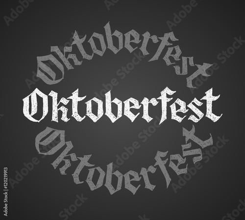 Oktoberfest chalk lettering. Single word