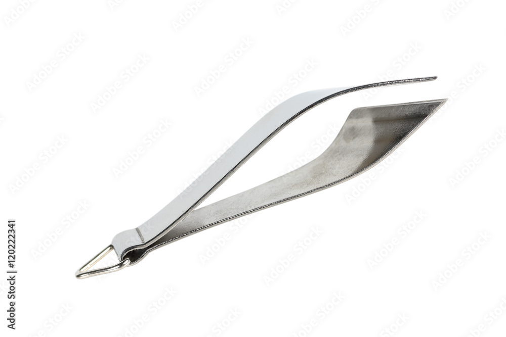 stainless steel tweezers isolated on white stainless steel tweezers isolated on white