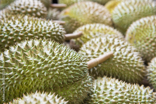 Fresh durian from the garden for sale