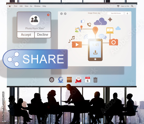 Share Connect Communicate Transfer Cloud Concept