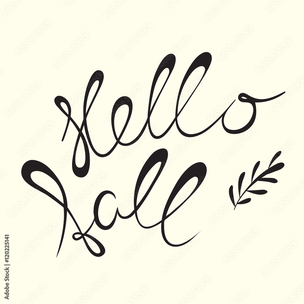 Hello Fall hand lettering Hello Fall hand lettering