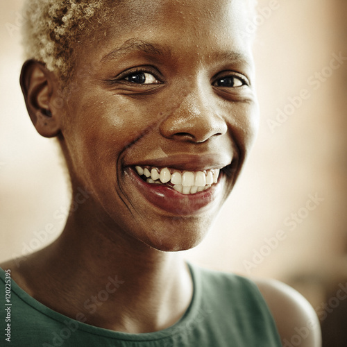 African Woman Happiness Smiling Cheerful Optimistic Concept