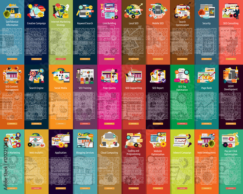 SEO and Development Vertical Banner Concept
