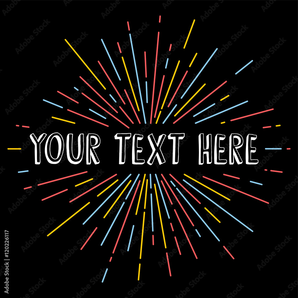 sunrays greetings theme vector art illustration