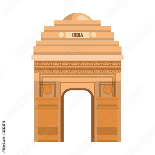 monument gate delhi india country design vector illustration eps 10