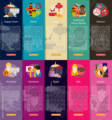 Religion and Celebrations Vertical Banner Concept