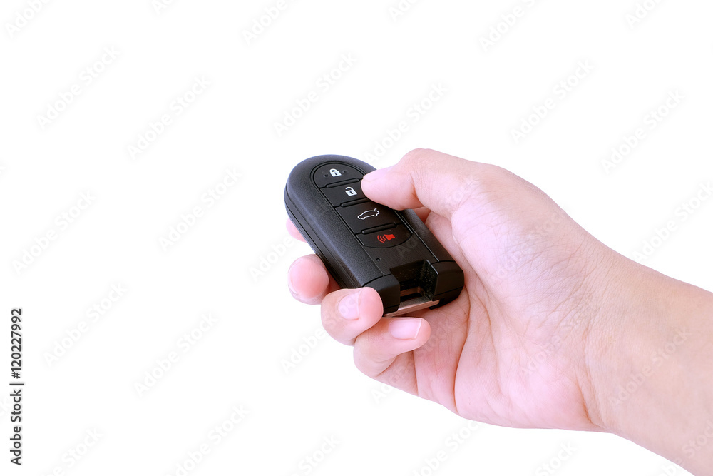 hand presses on the remote control car alarm systems hand presses on the remote control car alarm systems