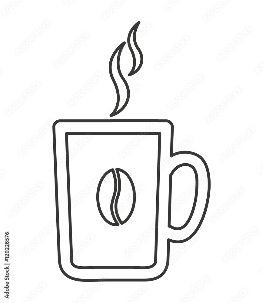 coffee cup delicious isolated icon vector illustration design