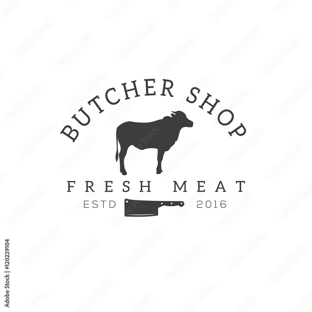 Butchery Logos, Labels, and Design Elements vintage design vector 