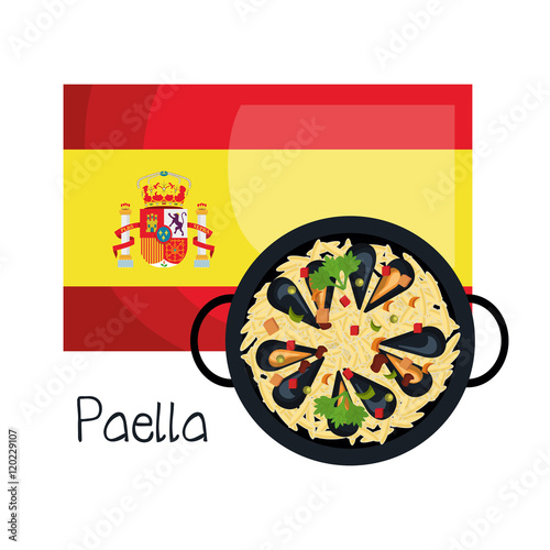 flag spain music design vector illustration eps 10