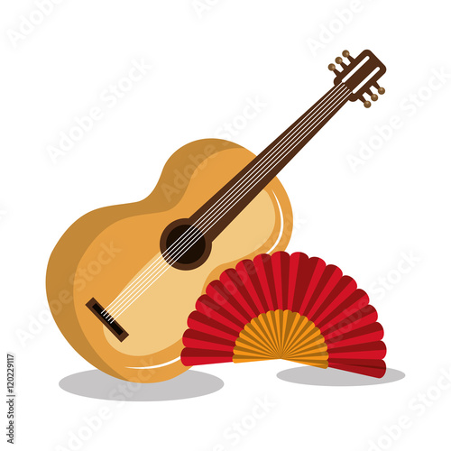 flag spain music design vector illustration eps 10