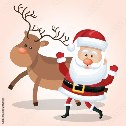 reindeer christmas isolated vector illustration eps 10