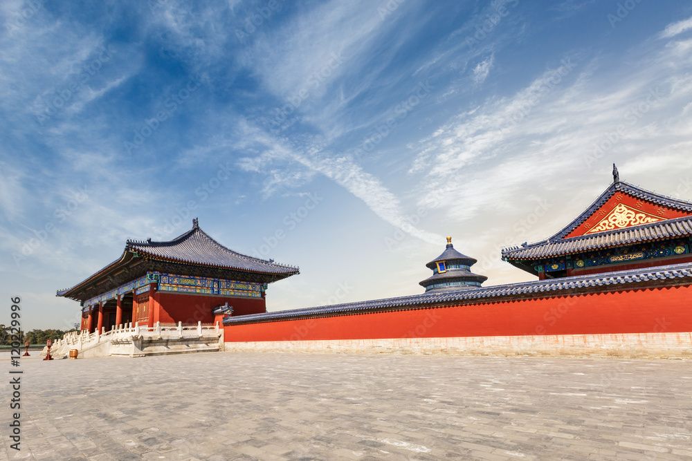 The beauty of the ancient temple,Temple of Heaven in Beijing,China The beauty of the ancient temple,Temple of Heaven in Beijing,China