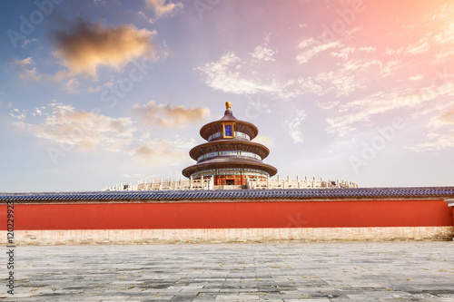 The beauty of the ancient temple,Temple of Heaven in Beijing,China