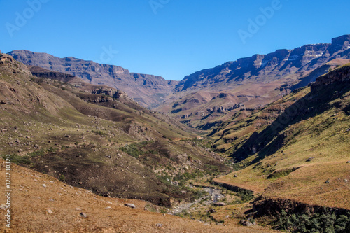 Sani Pass in Drakensberg Mountains, South Africa, Lesotho