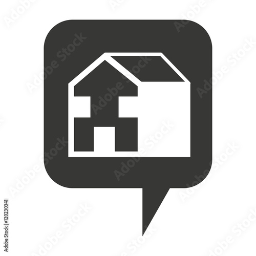 house home silhouette isolated icon vector illustration design