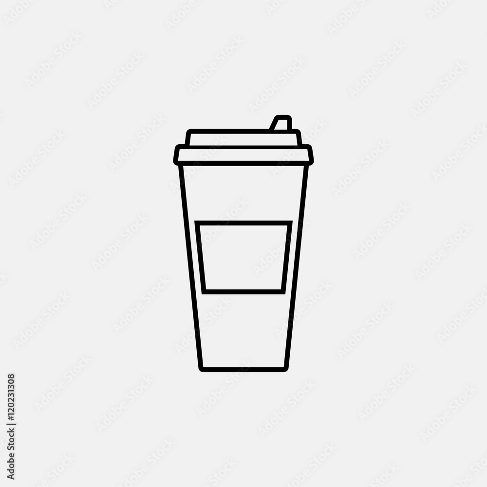 Coffee cup vector flat icon Coffee cup vector flat icon