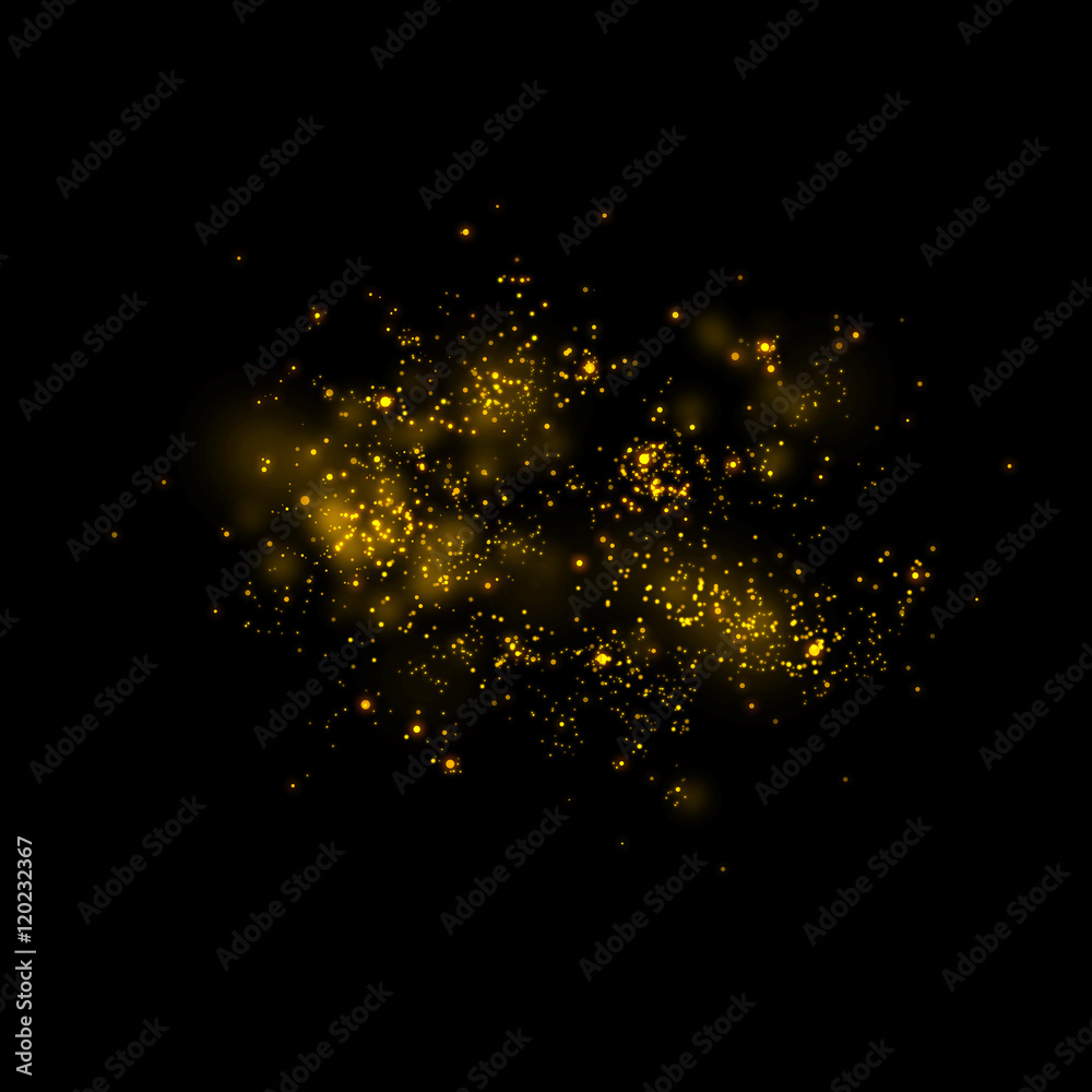 Gold glittering star magic dust on background. Stock Photo by ©kaisorn4  122848108