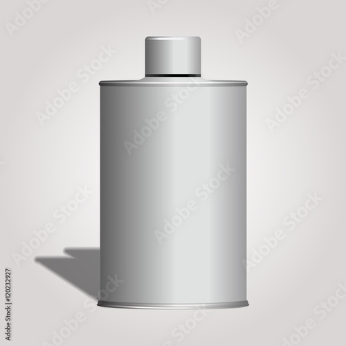 Metal hip flask.