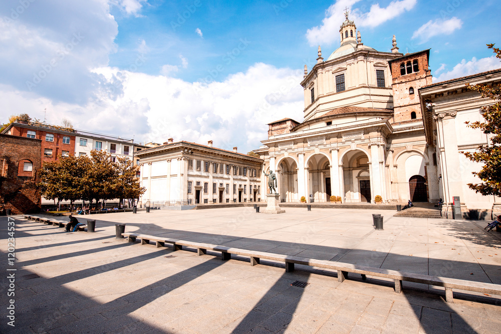 San Lorenzo Maggiore basilica in Milan city in Italy
