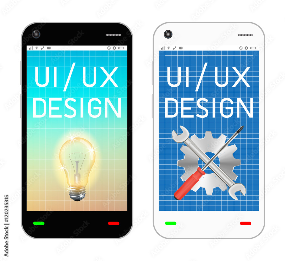 smartphone with ui and ux design on screen