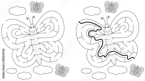 Easy butterfly maze