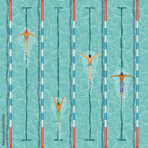 Swimmers in swimming pool