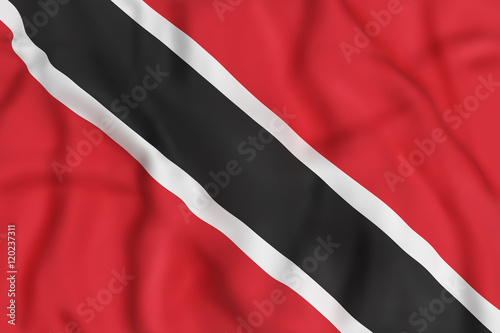 Republic of Trinidad and Tobago flag waving